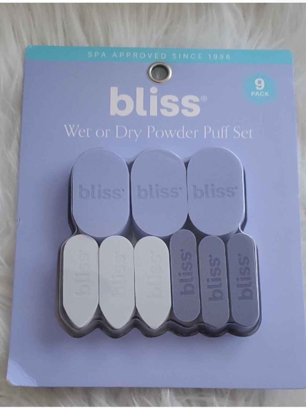 Bliss Wet Or Dry Powder Puff Set Of 9 NWT Sealed